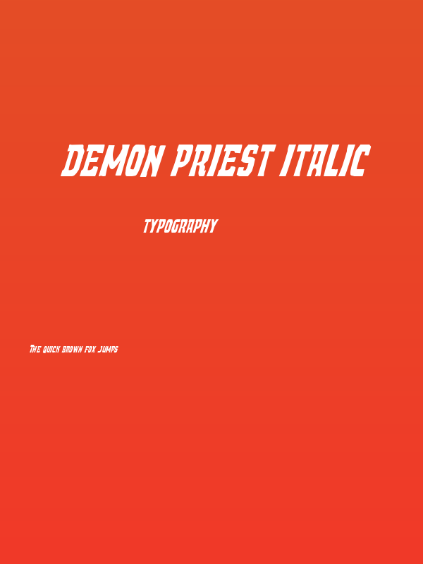 Demon Priest Italic Poster