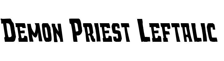 Demon Priest Leftalic Font