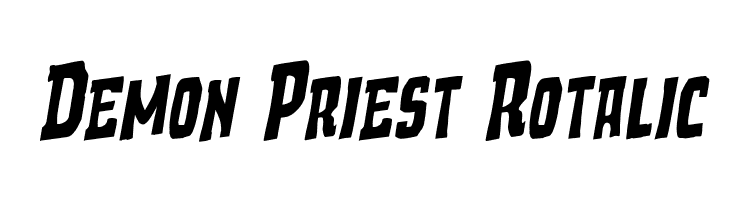 Demon Priest Rotalic Font