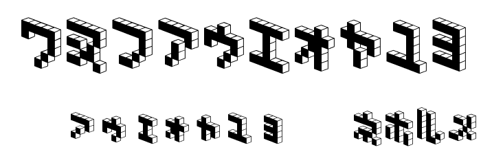 DemonCubicBlock NKP Black Font OTHER CHARS