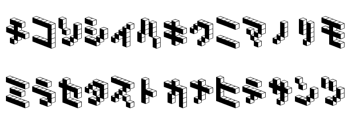 DemonCubicBlock NKP Black Font LOWERCASE