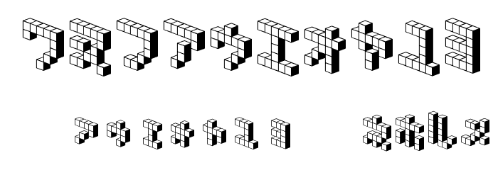 DemonCubicBlock NKP Shade Font OTHER CHARS