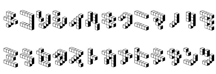 DemonCubicBlock NKP Shade Font LOWERCASE