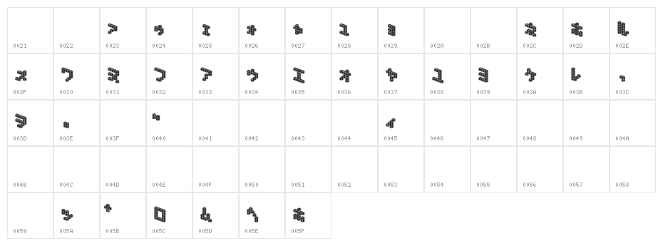 DemonCubicBlock NKP Tile Character Map