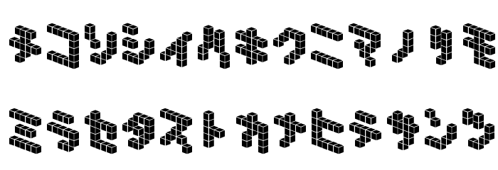 DemonCubicBlock NKP Tile Font LOWERCASE