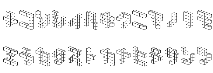 DemonCubicBlock NKP Font LOWERCASE