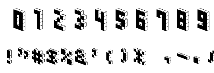 DemonCubicBlockFont Black Font OTHER CHARS