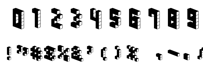 DemonCubicBlockFont Dark Font OTHER CHARS