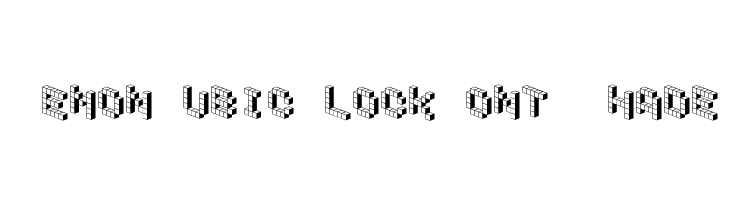 DemonCubicBlockFont Shade Font