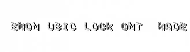 DemonCubicBlockFont Shade 