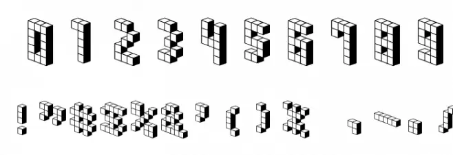 DemonCubicBlockFont Shade Font OTHER CHARS