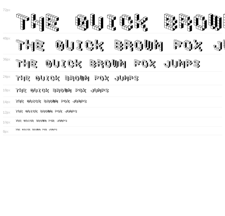 DemonCubicBlockFont Shade Waterfall