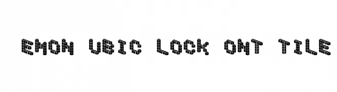 DemonCubicBlockFont Tile 