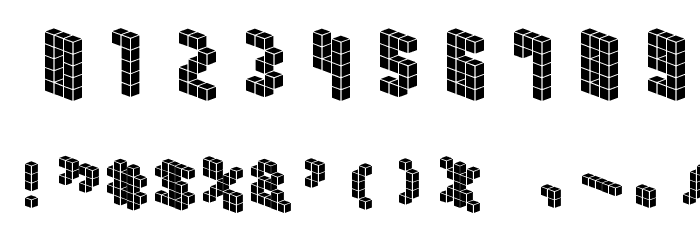 DemonCubicBlockFont Tile Font OTHER CHARS