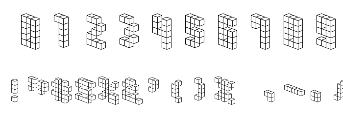 DemonCubicBlockFont Font OTHER CHARS