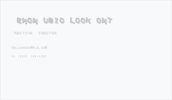 DemonCubicBlockFont Business Card