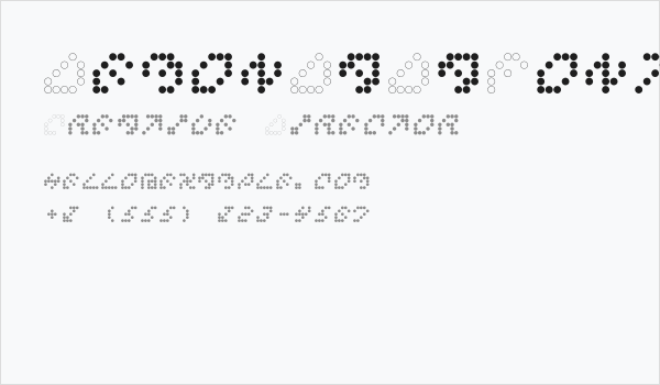 DemonDaDaFont Business Card