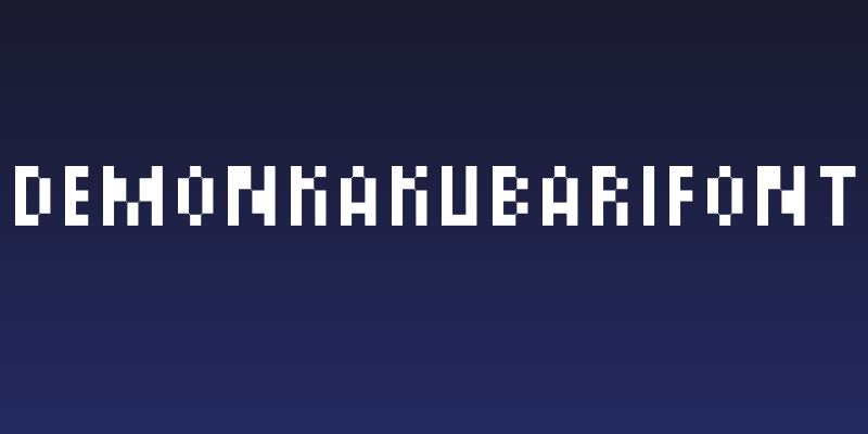 DemonKakubariFont Social Header