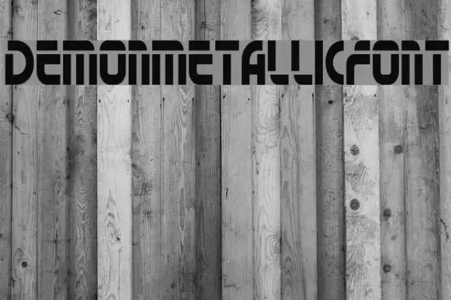 DemonMetallicFont Font examples