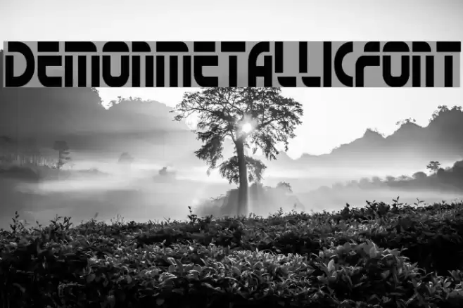 DemonMetallicFont Font examples