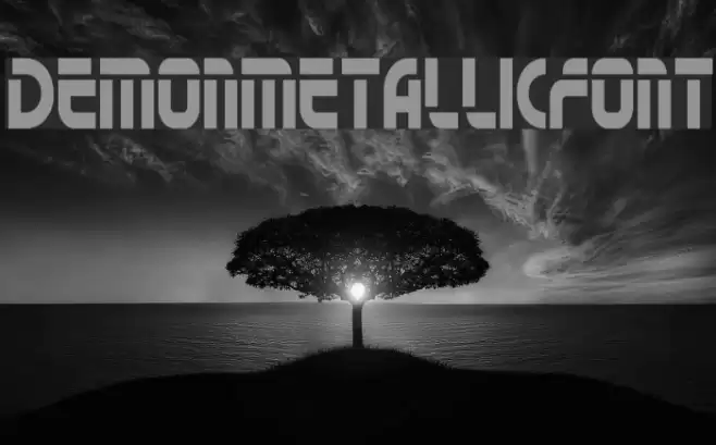 DemonMetallicFont Font examples