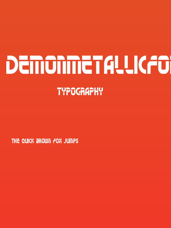 DemonMetallicFont Poster