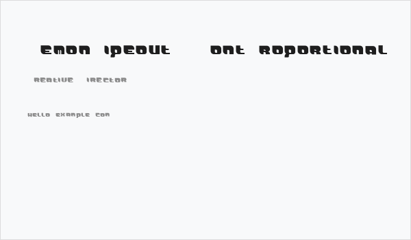 DemonWipeoutXLFontProportional Business Card