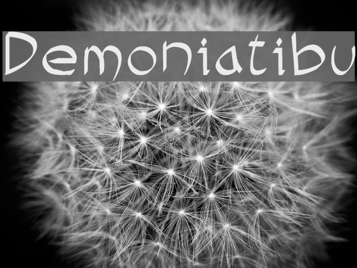 Demoniatibu Font examples