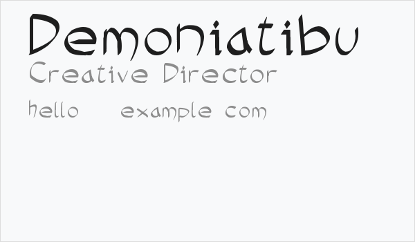 Demoniatibu Business Card