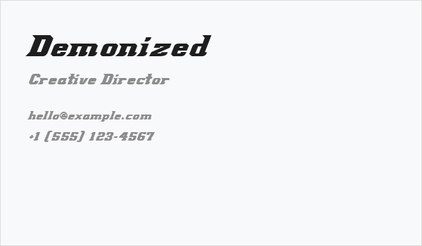 Demonized Business Card