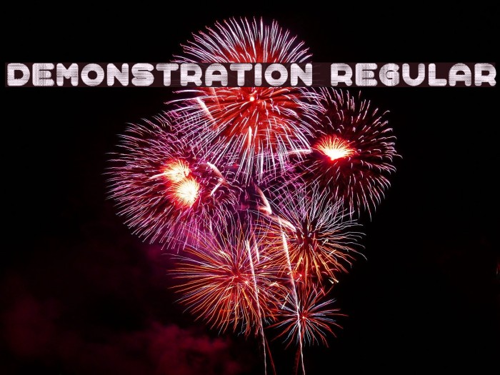 Demonstration Regular Font examples