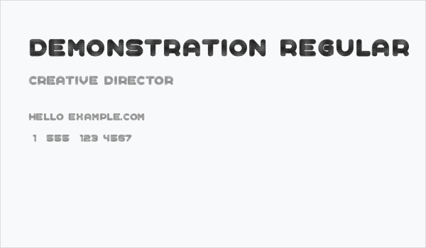 Demonstration Regular Business Card