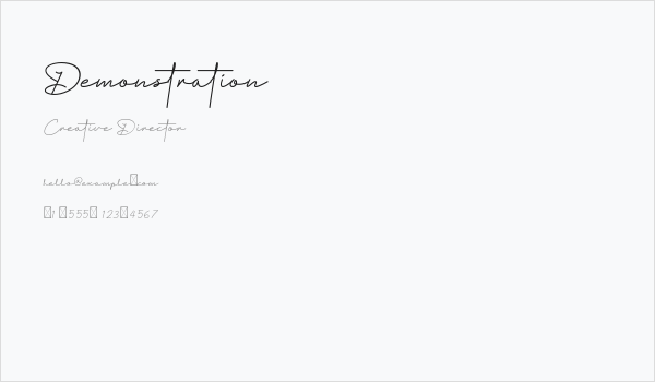 Demonstration Business Card