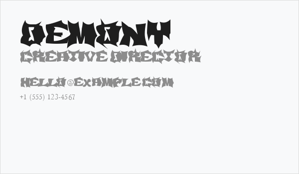 Demony Business Card