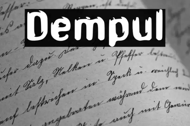 Dempul Font examples