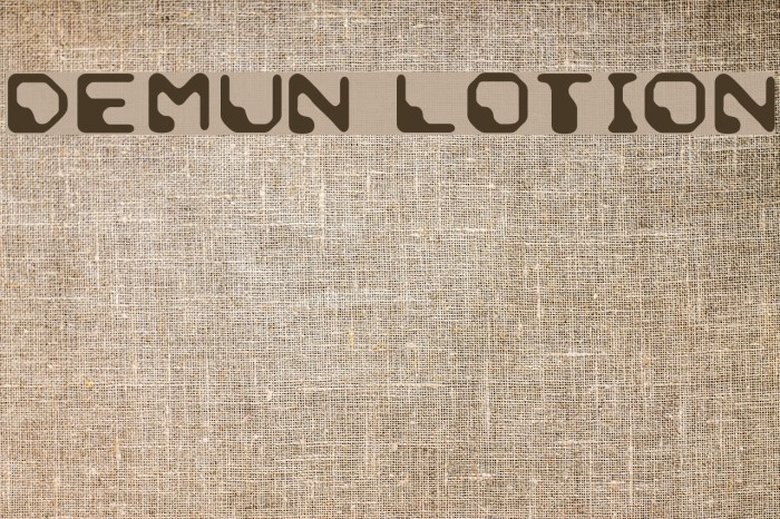 Demun Lotion Font examples