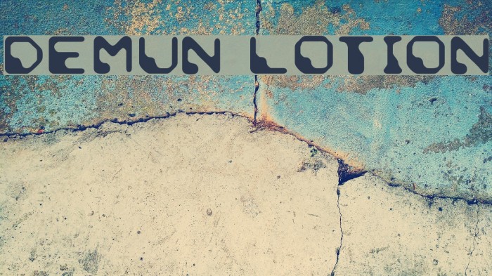 Demun Lotion Font examples