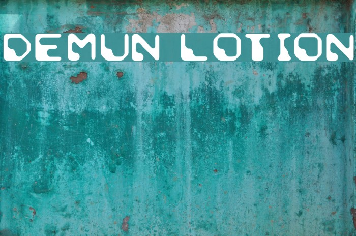 Demun Lotion Font examples