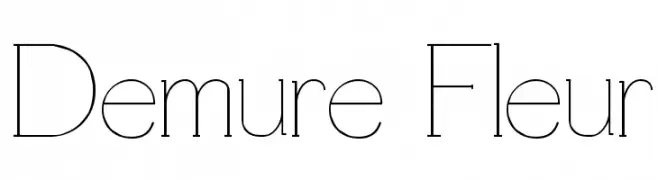 Demure Fleur  フリーフォントのダウンロード