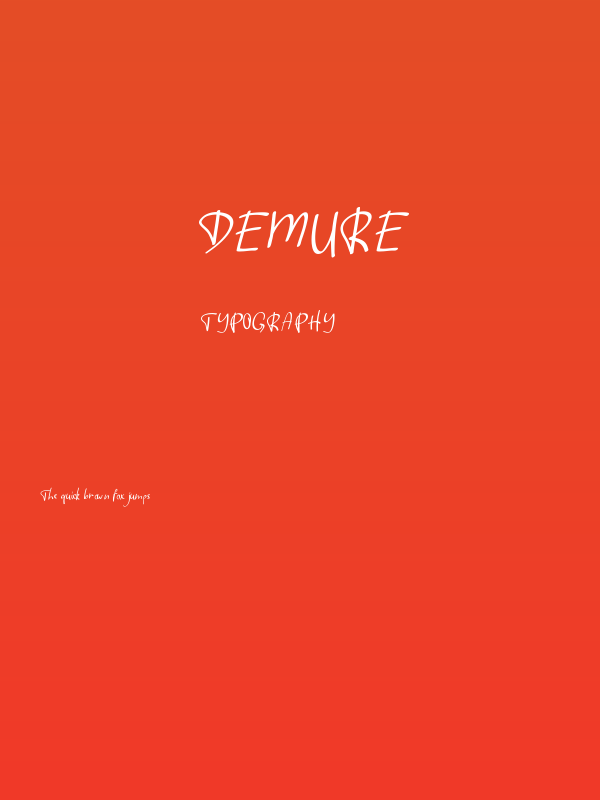 Demure Poster