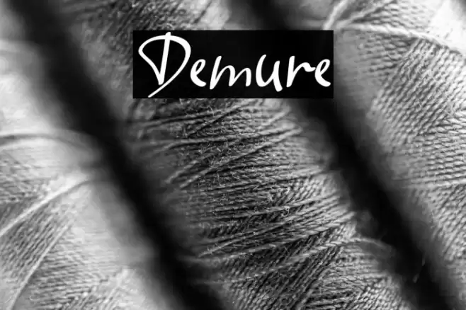 Demure Font examples