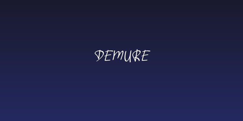 Demure Social Header