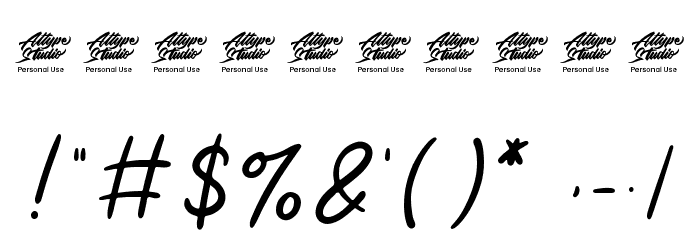 Denala - Personal Use Font OTHER CHARS