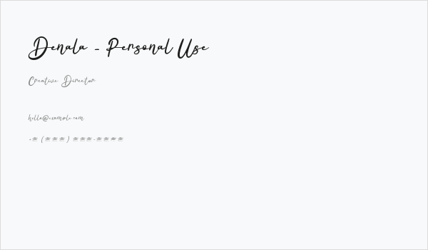 Denala - Personal Use Business Card