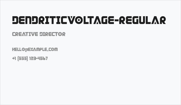 DendriticVoltage-Regular Business Card