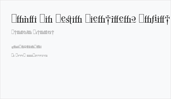 Denial Old Style Alternates Regular Business Card