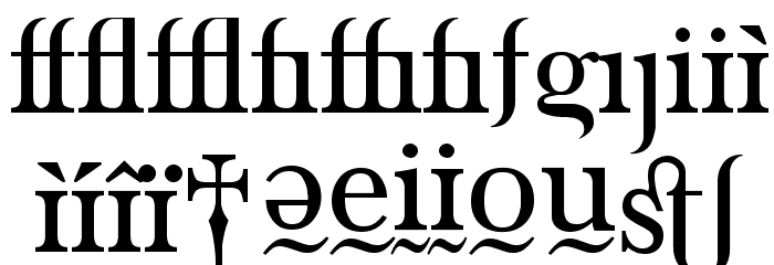 Denial Old Style Alternates Regular Font LOWERCASE
