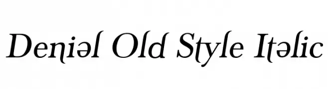 Denial Old Style Italic  Free Fonts Download