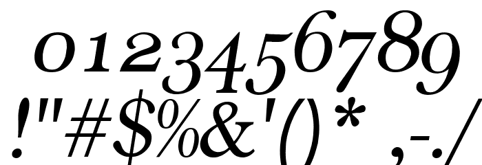Denial Old Style Italic Font OTHER CHARS