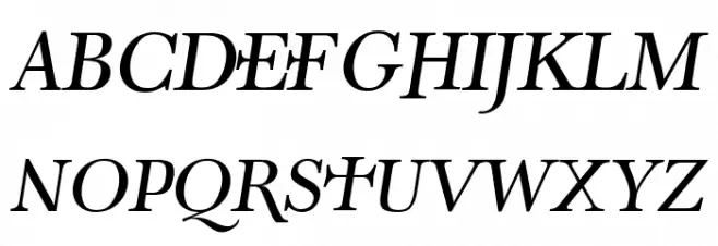 Denial Old Style Italic Polices MAJUSCULES